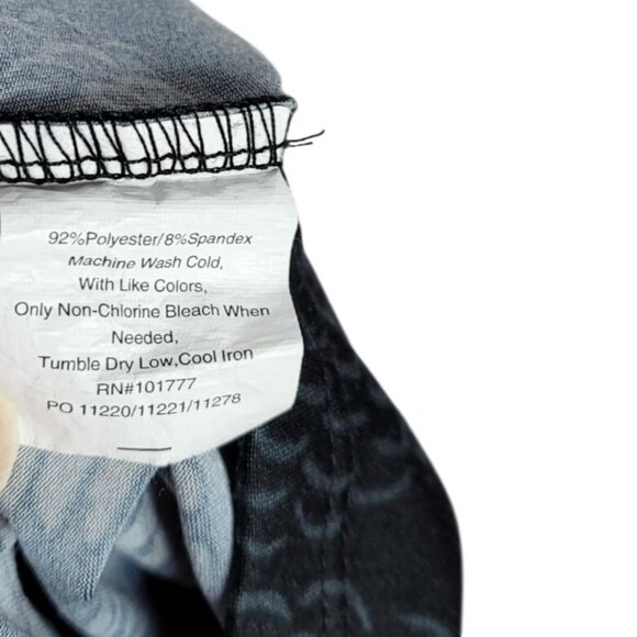 Tranquility By Colorado Clothing Black Mums Floral Skort Skirt 2X PullOn Stretch - Picture 7 of 7